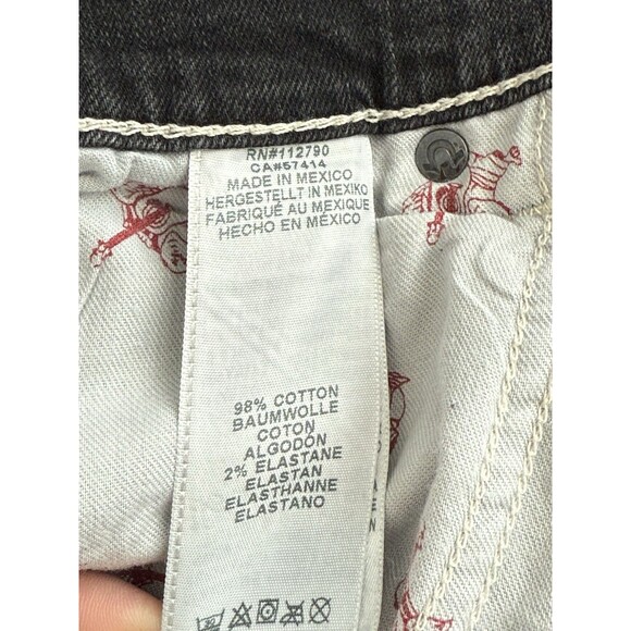 True Religion Men’s World Tour Slim Straight Jeans Flap Pocket Cotton Size 34 - Picture 7 of 11
